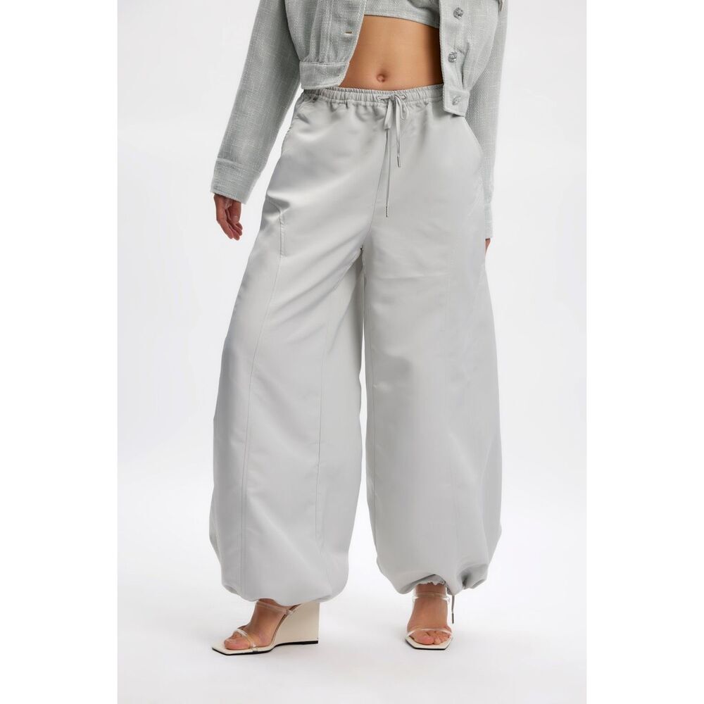 Gestuz BinaGZ Trousers Cargo Parachute Wide Leg Pants Size 40 (M)